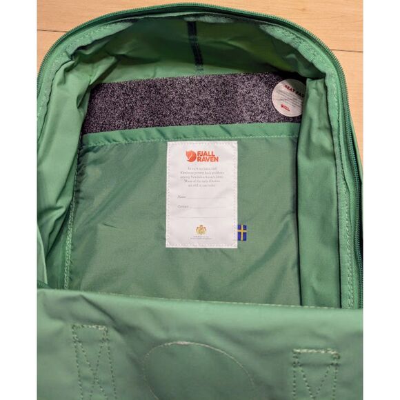 NWT Fjallraven Apple Mint Green Classic Kanken Unisex Convertible Backpack - Picture 3 of 5